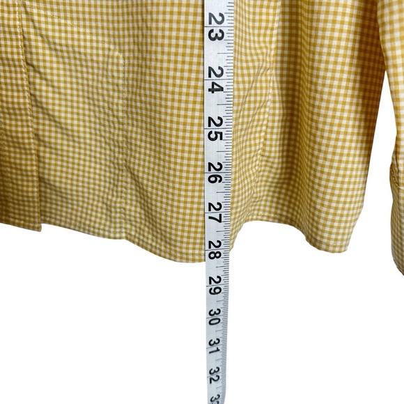 Ariat TEK Button-Up Shirt - Women’s XL -Yellow Gingham Check Vented Back Western - Picture 12 of 16